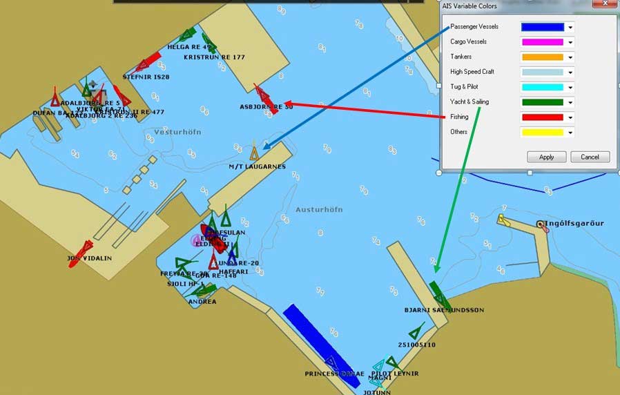ais setting target color